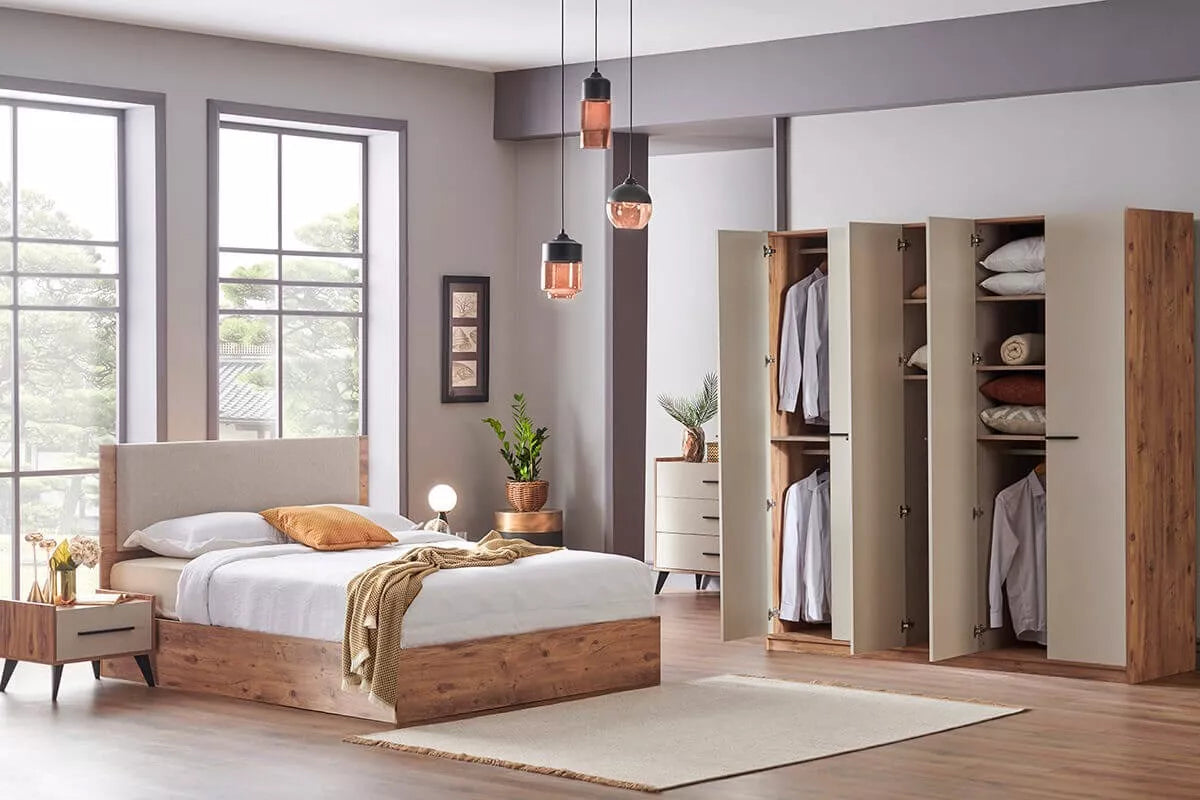 Misis Bedroom Set (5 Doors Wardrobe) - Ider Furniture
