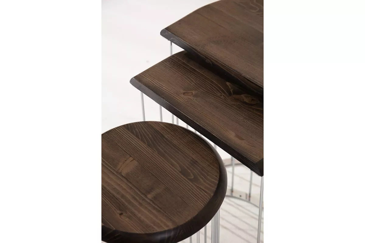 Nova Nesting Table-Silver - Ider Furniture