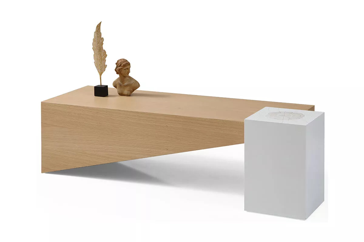 Pablo Coffee Table - Oak&White - Ider Furniture