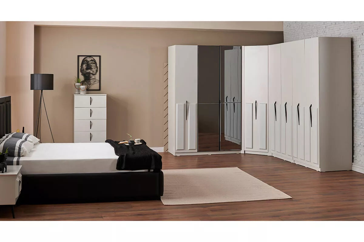 Safir 8 Doors Wardrobe - Ider Furniture