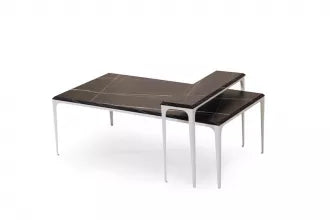 Santos Coffee Table Black / With Chrome legs - Ider Furniture
