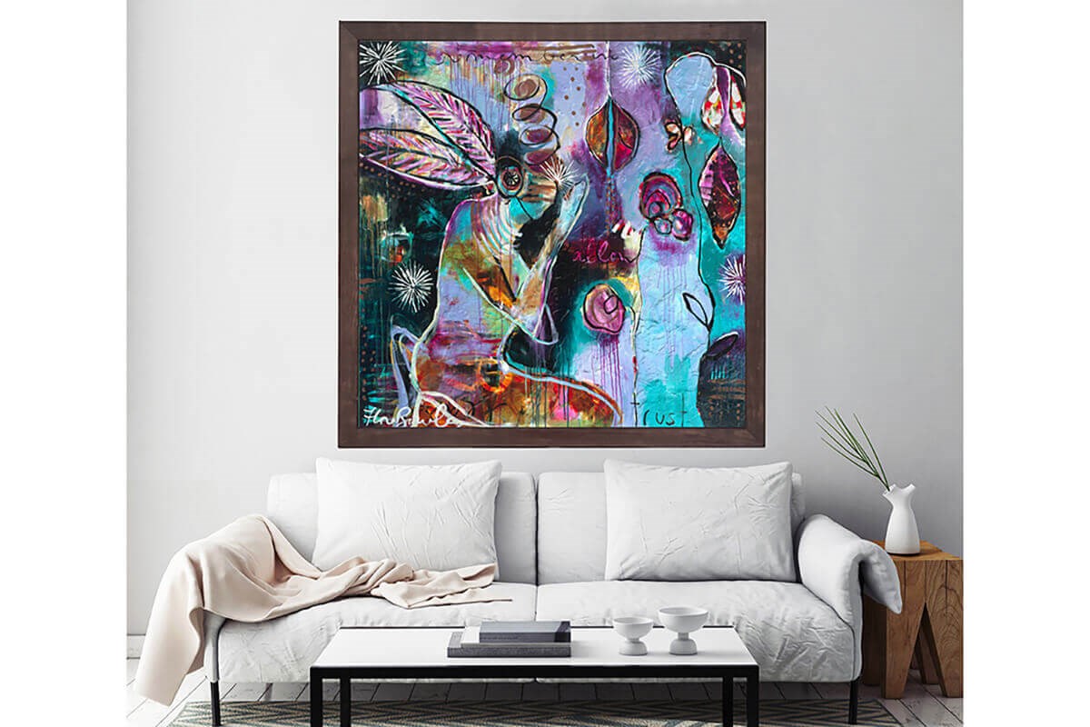 Wood Oil Paint Textured Table White Feather 80X80 - Ider Furniture