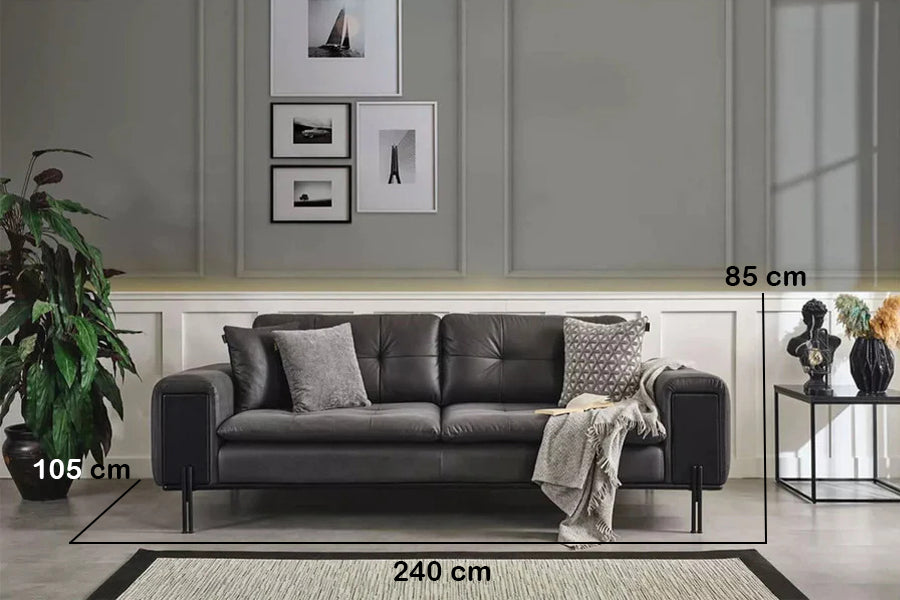 Puffy 3 Seater Lapel Sofa - Ider Furniture