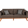 Perge 3 Seater Sofa Bed - Single Size Sofa Bed - Wooden Legs - Ider Furniture London