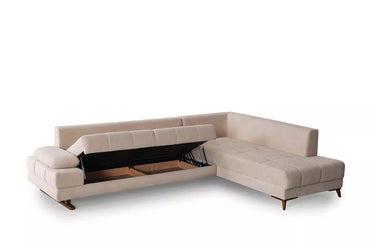 Akasya Mini Corner Sofa - Bouclé & Cotton Blend - Ider Furniture London - View 2