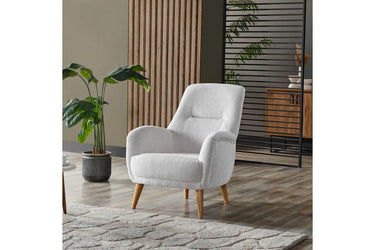 Alinda Armchair - Armchair - Linen - Wooden Legs - Ider Furniture London - View 2