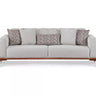 Aprilla 3 Seater Sofa Bed - Brown / Cream - Single Size Sofa Bed - Cream - Wooden Legs - Ider Furniture London - View 4
