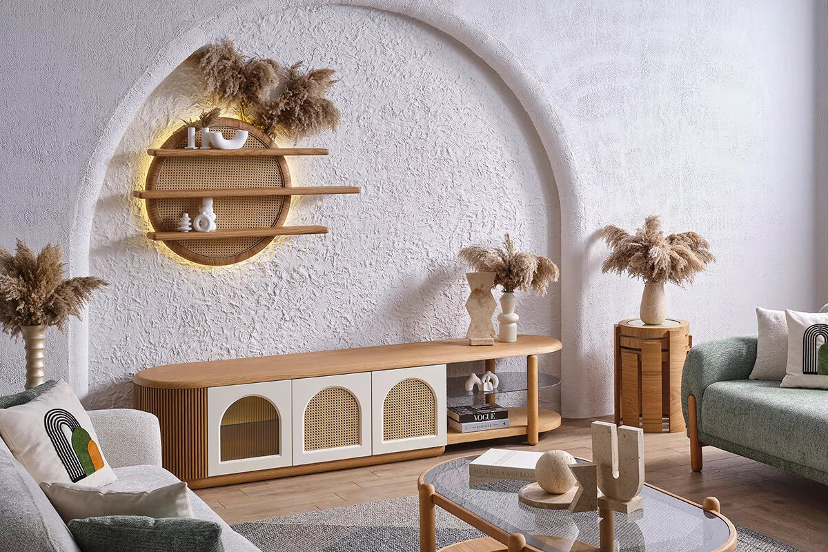 Begonvil Rattan TV Unit