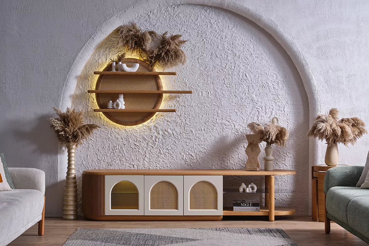 Begonvil Rattan TV Unit
