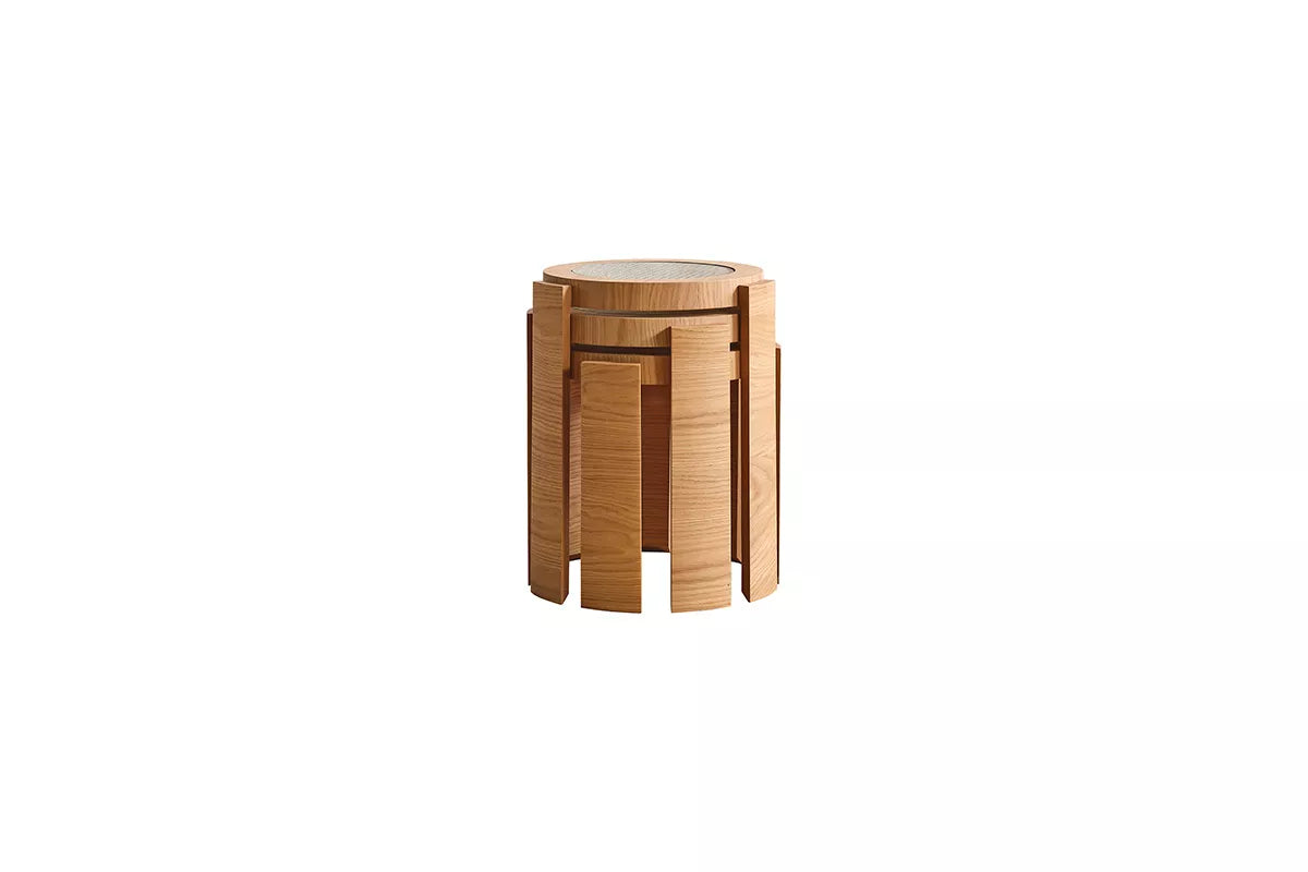 Begonvile Rattan Nesting Table