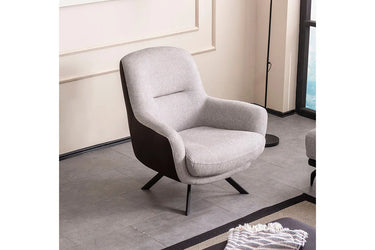 Behram Armchair - Armchair - Bouclé & Cotton Blend - Metal Legs - Ider Furniture London - View 2