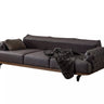 Bronte 4 Seater Sofa Bed - Single Size Sofa Bed - Nubuck - Wooden Legs - Ider Furniture London