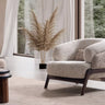 Charme Armchair - Armchair - Bouclé & Cotton Blend - Wooden Legs - Ider Furniture London