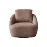 Chloe Armchair - Armchair - Bouclé & Cotton Blend - Chrome / Gold Legs - Ider Furniture London