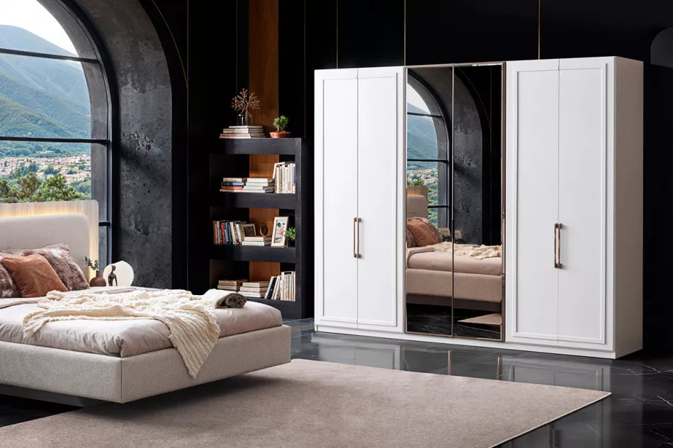 Chloe 6 Doors Wardrobe