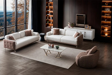 Chloe Sofa Set - Sofa Set - Bouclé & Cotton Blend - Ider Furniture London - View 2