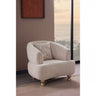 Clara Armchair - Armchair - Bouclé & Cotton Blend - Metal Legs - Ider Furniture London
