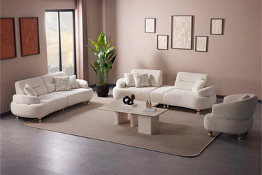 Clara Sofa Set - Sofa Set - Bouclé & Cotton Blend - Ider Furniture London - View 2