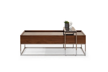 Crown Coffee Table-Walnut - Ider Furniture