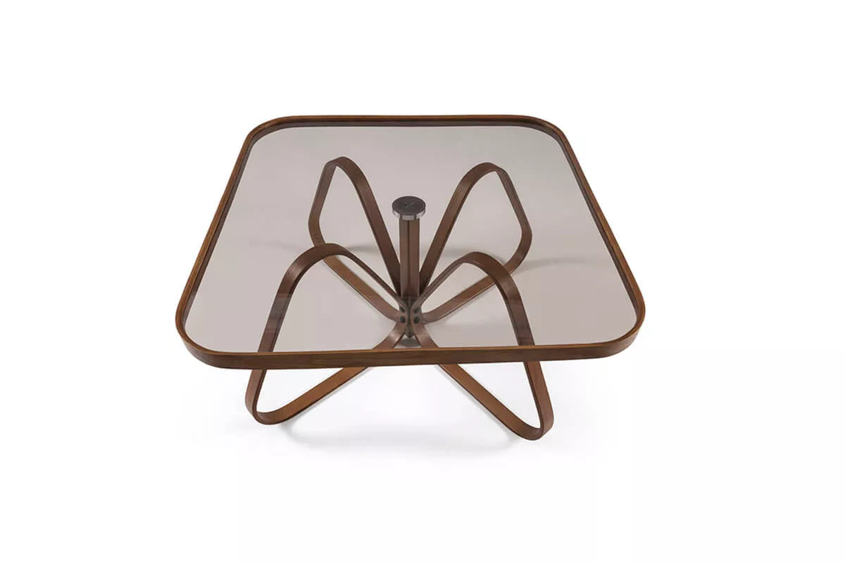 Dubai Coffee Table Walnut - Bronze Glass KD-1018-C