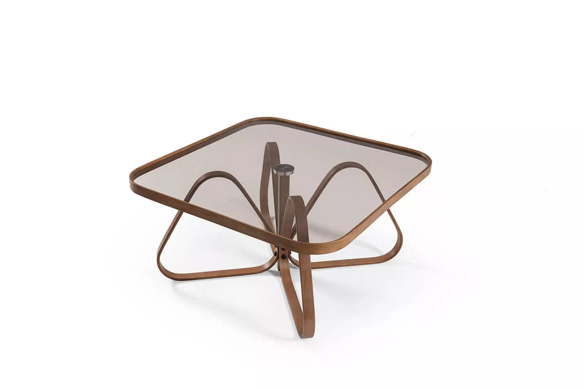 Dubai Coffee Table Walnut - Bronze Glass KD-1018-C