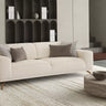Flora 3 Seater Sofa Bed - Cream - Single Size Sofa Bed - Cream - Cotton Blend - Wooden Legs - Ider Furniture London
