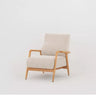 Fora Armchair - Armchair - Bouclé & Cotton Blend - Wooden Legs - Ider Furniture London
