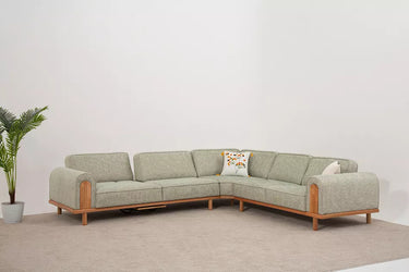 Fora Corner Sofa - Bouclé & Cotton Blend - Ider Furniture London - View 2