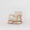 Fora Rocking Armchair - Armchair - Bouclé & Cotton Blend - Wooden Legs - Ider Furniture London