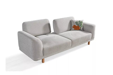 Galata 3 Seater Sofa - 3 Seater Sofa - Linen - Wooden Legs - Ider Furniture London - View 2