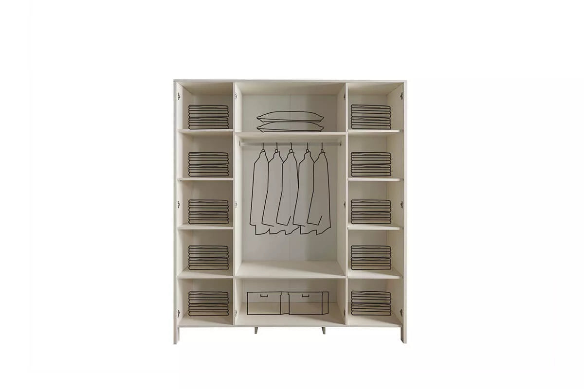 Inci 4 Doors Wardrobe