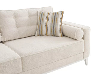 Inci 2 Seater Sofa - 2 Seater Sofa - Cotton Blend - Wooden Legs - Ider Furniture London - View 2