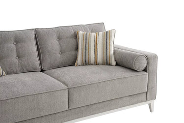 Inci 3 Seater Sofa - 3 Seater Sofa - Cotton Blend - Wooden Legs - Ider Furniture London - View 2