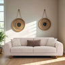 Kapadokya 3 Seater Sofa - Cream - 3 Seater Sofa - Cream - Cotton Blend - Wooden Legs - Ider Furniture London