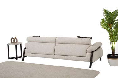 Linda 3 Seater Sofa - 3 Seater Sofa - Cotton Blend - Wooden Legs - Ider Furniture London - View 2