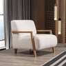 Loft Armchair - Armchair - Bouclé & Cotton Blend - Wooden Legs - Ider Furniture London