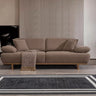 Loft 3 Seater Sofa Brown - 3 Seater Sofa - Brown - Cotton Blend - Wooden Legs - Ider Furniture London