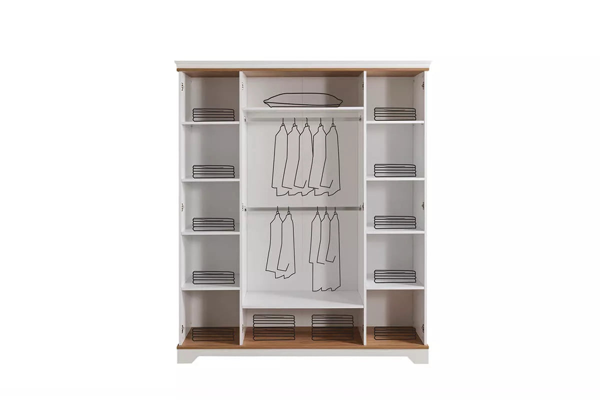 Lofter 4 Doors Wardrobe