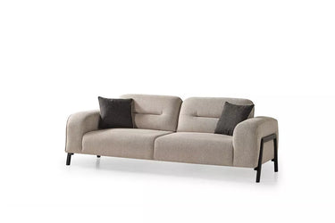Maldiv 3 Seater - 3 Seater Sofa - Linen - Wooden Legs - Ider Furniture London - View 2