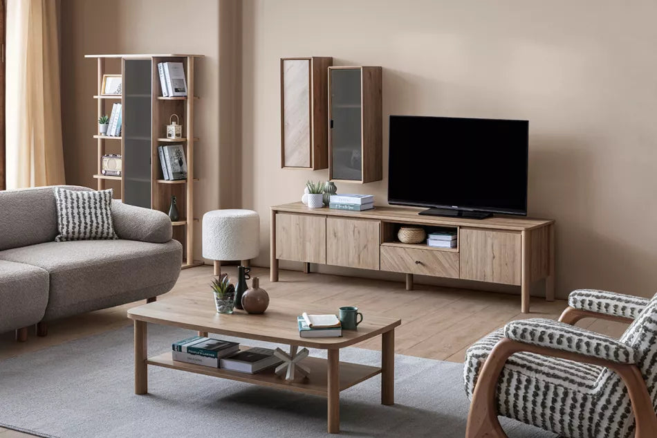 Mona TV Unit Set With Doors Modern Console – Ider Furniture