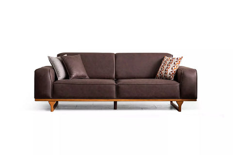 Mona 3 Seater Brown - Ider Furniture