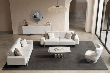 Monza Sofa Set - Sofa Set - Bouclé & Cotton Blend - Ider Furniture London - View 2