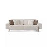 Monza 3 Seater Sofa - 3 Seater Sofa - Cotton Blend - Brass Legs - Ider Furniture London