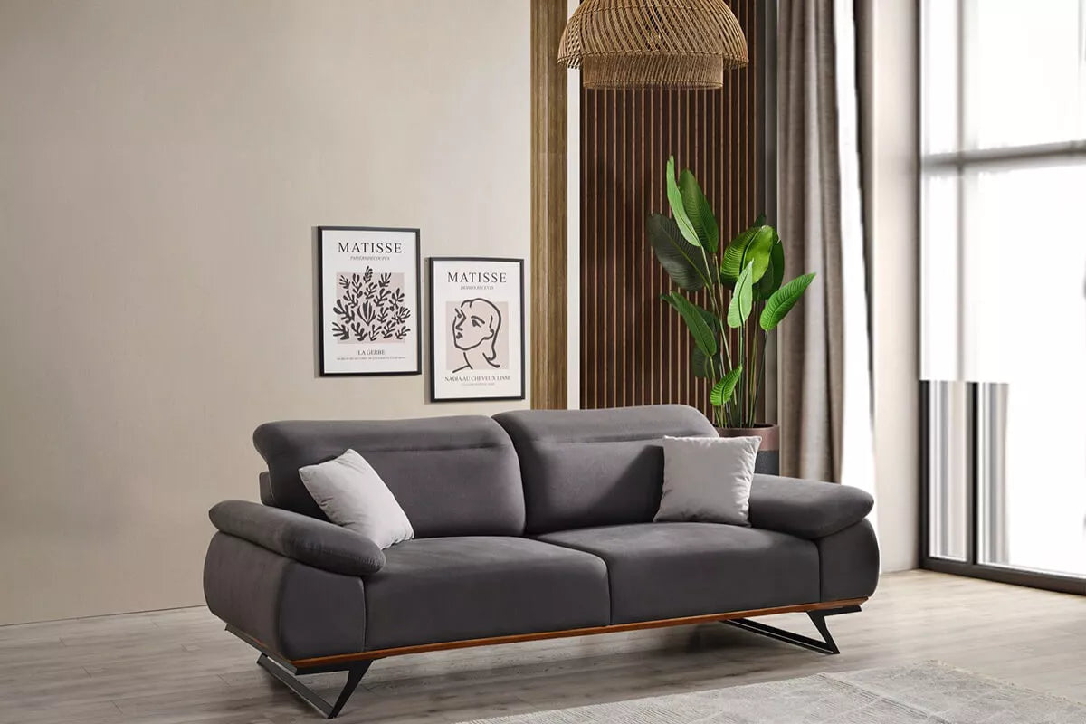 Nice 3 Seater Sofa Antracite - Ider Furniture