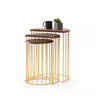 Nova Nesting Table-Gold - Ider Furniture