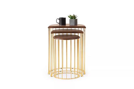 Nova Nesting Table-Gold - Ider Furniture