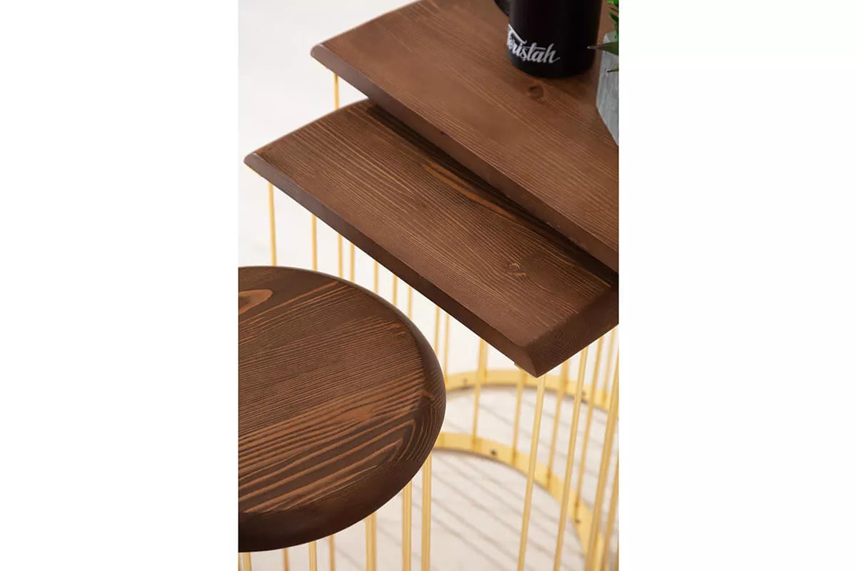 Nova Nesting Table-Gold - Ider Furniture