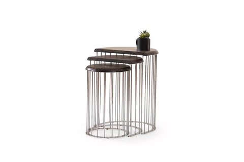 Nova Nesting Table-Silver - Ider Furniture