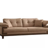 Omega 3 Seater Sofa Beige - 3 Seater Sofa - Beige - Nubuck - Wooden Legs - Ider Furniture London