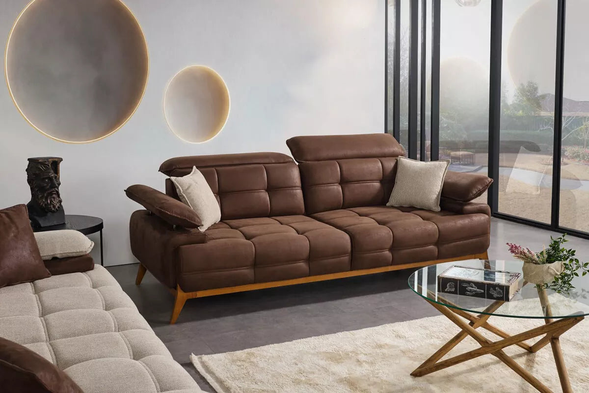 Pandora 3 Seater Sofa Brown - Ider Furniture